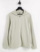 Nike Yoga Dri-fit Zip Thru Hoodie In Stone-neutral