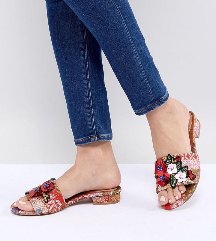 Asos Design Florina Embellished Mules - Multi