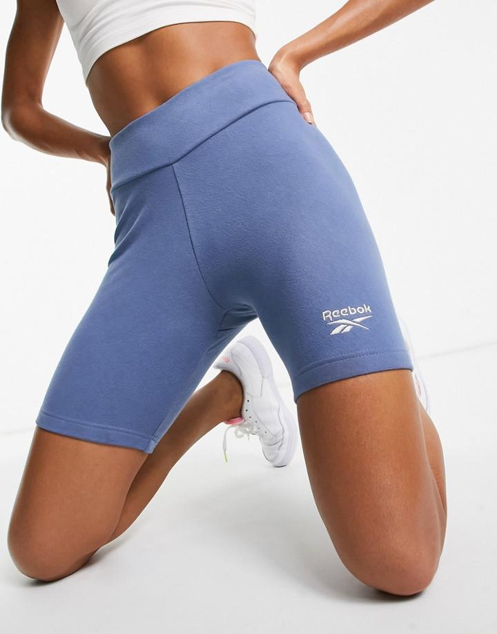 Reebok Legging Shorts In Pastel Blue-blues