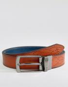 Ted Baker Boxwood Belt In Leather With Brogue Detail - Tan