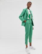 Asos Design Slim Suit Pants In Sage-green