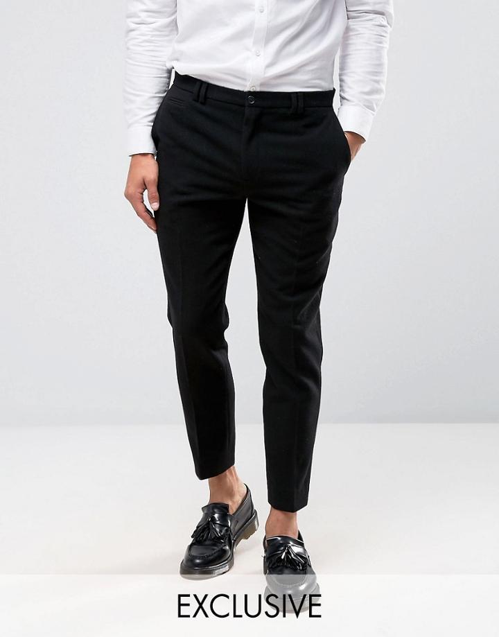 Noak Tapered Pants In Flannel - Black