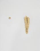 Orelia Leaf & Stud Earring Set - Gold