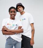 Asos Design X Glaad & T-shirt With Embroidery - White