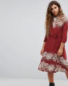 All Saints Volta Clement Shirt Dress - Red