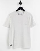 Asos Design Coordinating Terrycloth T-shirt With Mickey Print In Charcoal-grey