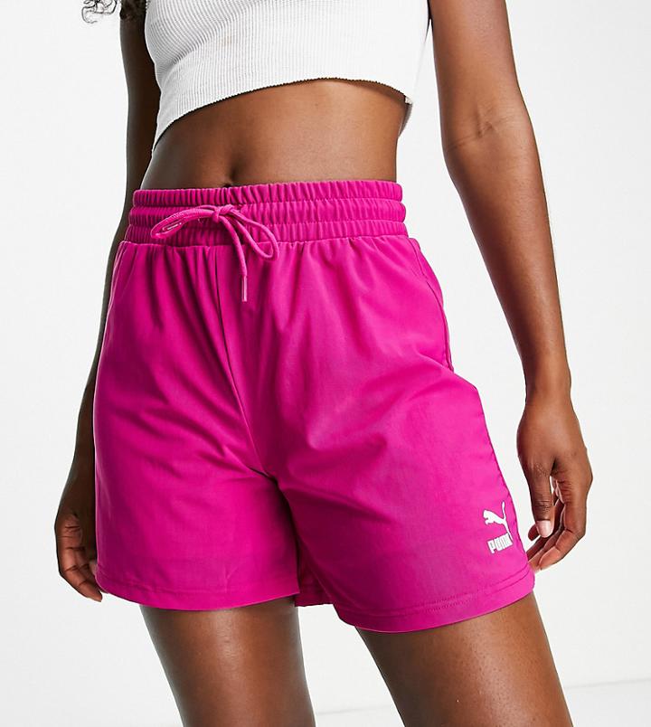 Puma Organza Mesh High Waisted Shorts In Pink - Exclusive To Asos