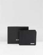 Boss By Hugo Boss Signature Leather Wallet In Black - Black