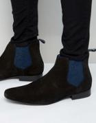 Ted Baker Hourb Suede Chelsea Boots - Black