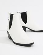 New Look Heeled Western Boot - White