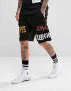 Religion Jersey Shorts With Patches - Black