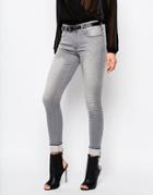 Mango Low Rise Skinny Jeans - Gray