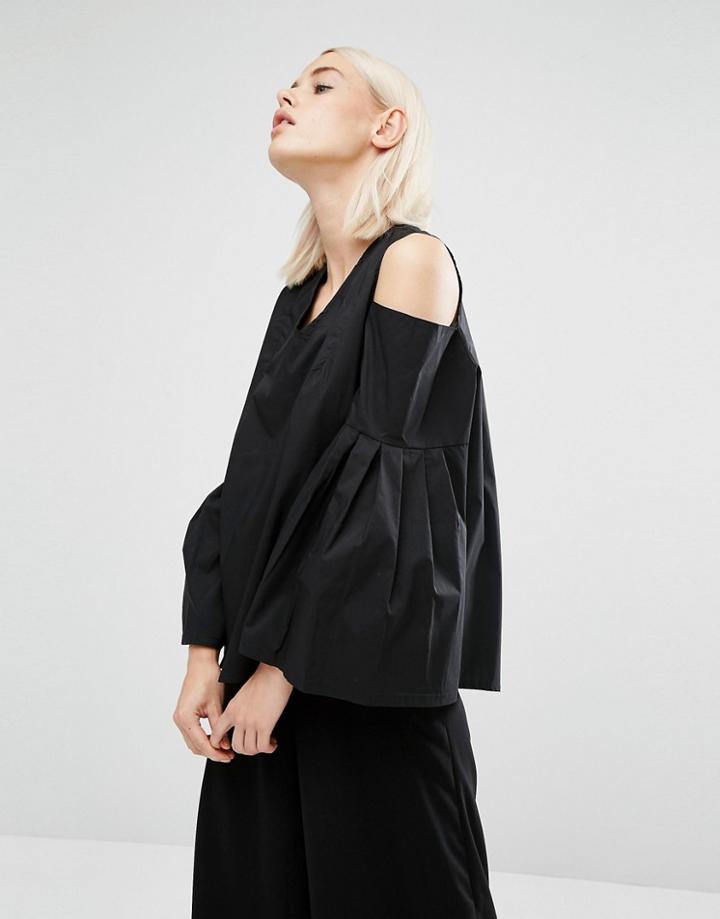 Style Mafia Extreme Cold Shoulder Top - Black
