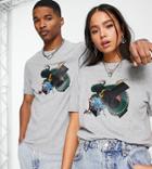 Collusion Unisex Logo T-shirt In Gray Heather