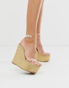 Asos Design Takeover Clear Wedges-gold