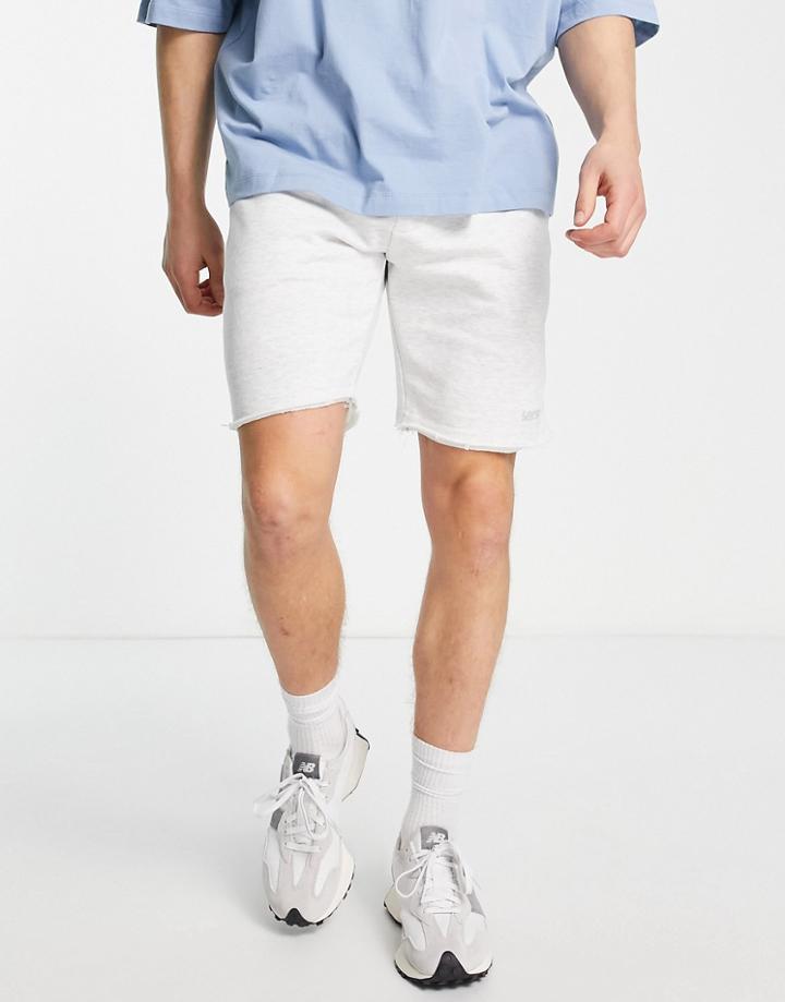 Bershka Jersey Shorts In Gray