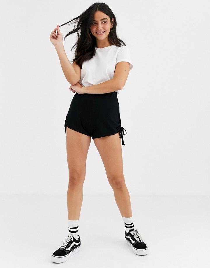 Asos Design Short With Ruched Side