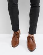River Island Lace Up Derby Shoes In Tan