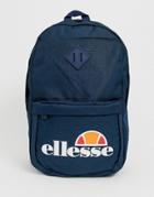 Ellesse Duel Backpack With Logo In Navy - Navy