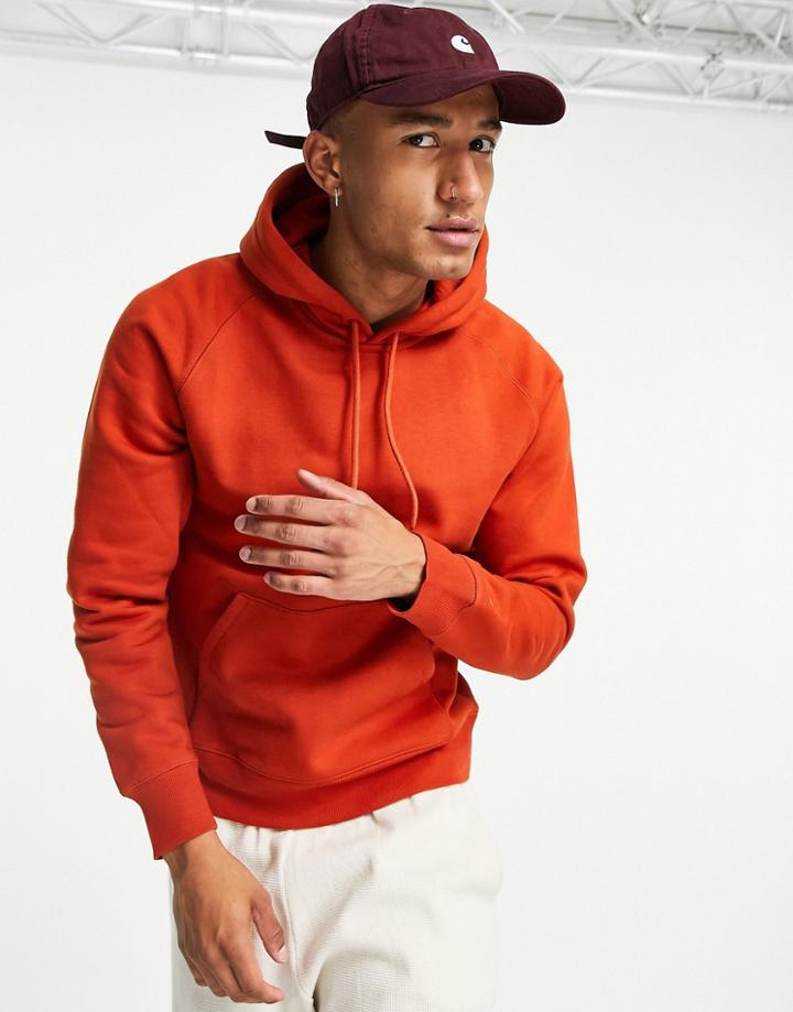 Carhartt Wip Chase Hoodie In Orange-red