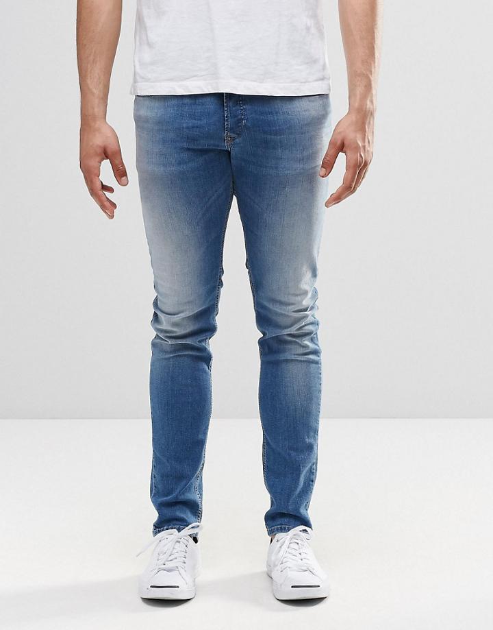 Diesel Sleenker Skinny Jeans 852v Light Wash - Light Wash