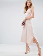Asos Mix & Match Clean Culotte With Side Split - Pink