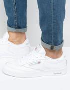 Reebok Classics Club C 85 Sneakers In White With Gray Tab