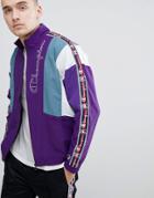 Champion Track Jacket With Taping In Purple - Purple