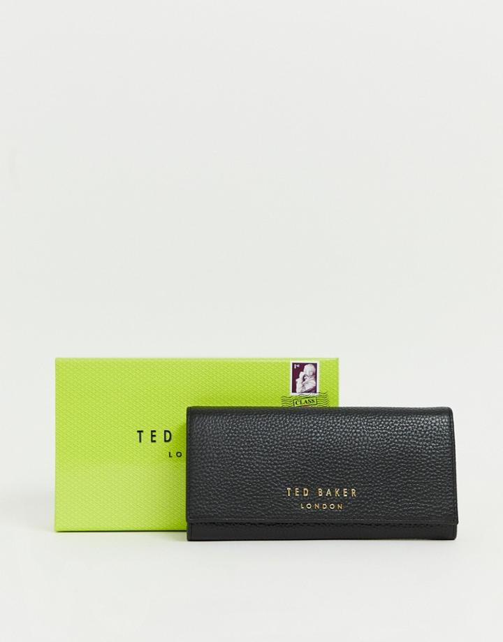 Ted Baker Selma Textured Fold Over Wallet - Black