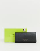 Ted Baker Selma Textured Fold Over Wallet - Black