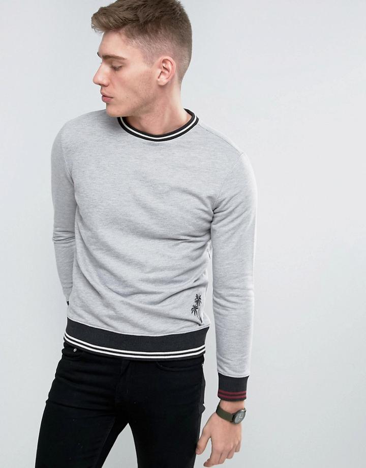 Brooklyn Supply Co Ribbed Palm Embroidery Sweatshirt - Black