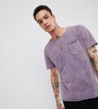 Heart & Dagger Relaxed Fit T-shirt With Heavy Wash - Purple