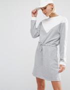 Daisy Street Colourblock Sweat Dress - Gray