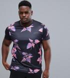 Asos 4505 Plus Training T-shirt With Floral Print And Quick Dry - Multi