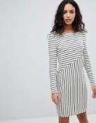 Y.a.s Stripe Sweater Dress - White