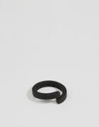Icon Brand Wrap Ring In Black - Black