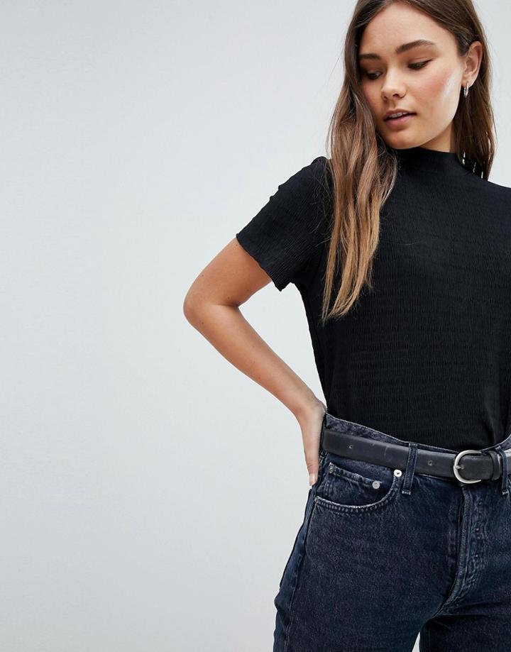 Jdy Joan High Neck T-shirt - Black