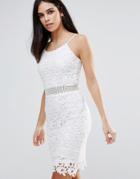 Parisian Lace Cami Dress - White