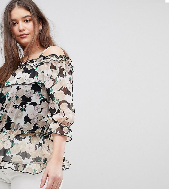 Koko Floral Bardot Blouse - Multi