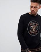 River Island Sweater With Embellishment In Black - Black