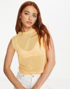 Asos Design Relaxed Sleeveless Tank In Texture In Orange