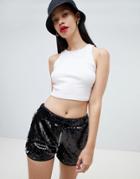 Asos Design Sequin Jogger Short - Multi