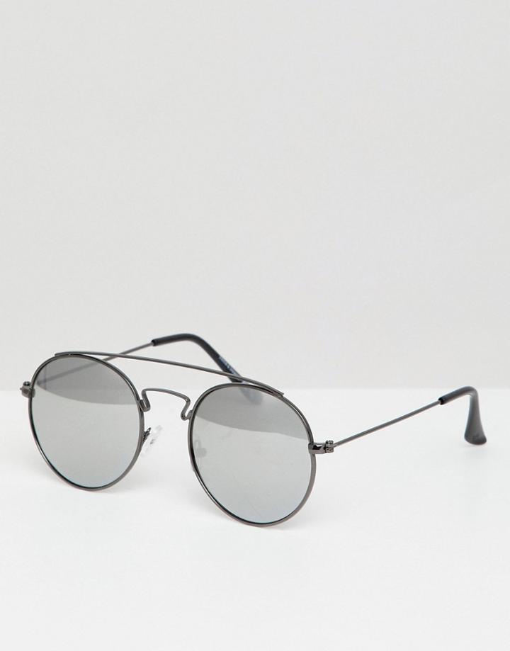 Jack & Jones Round Sunglasses - Gray