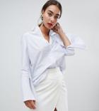 River Island Ruffle Back Detail Shirt - Blue
