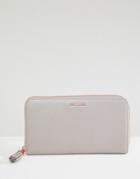 Ted Baker Leather Zip Purse With Tassle - Gray