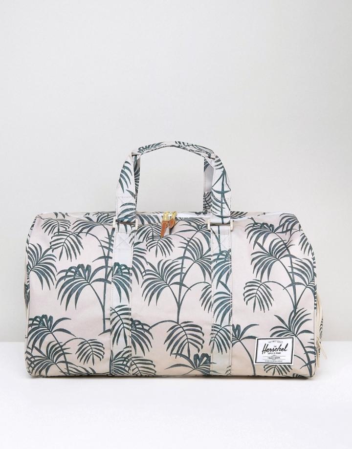 Herschel Supply Co Novel Duffle Bag 42.5l In Palm Print - Beige
