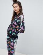 Adidas Originals Floral Print Track Jacket - Black