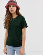 Weekday Kate T-shirt In Dark Green - Green