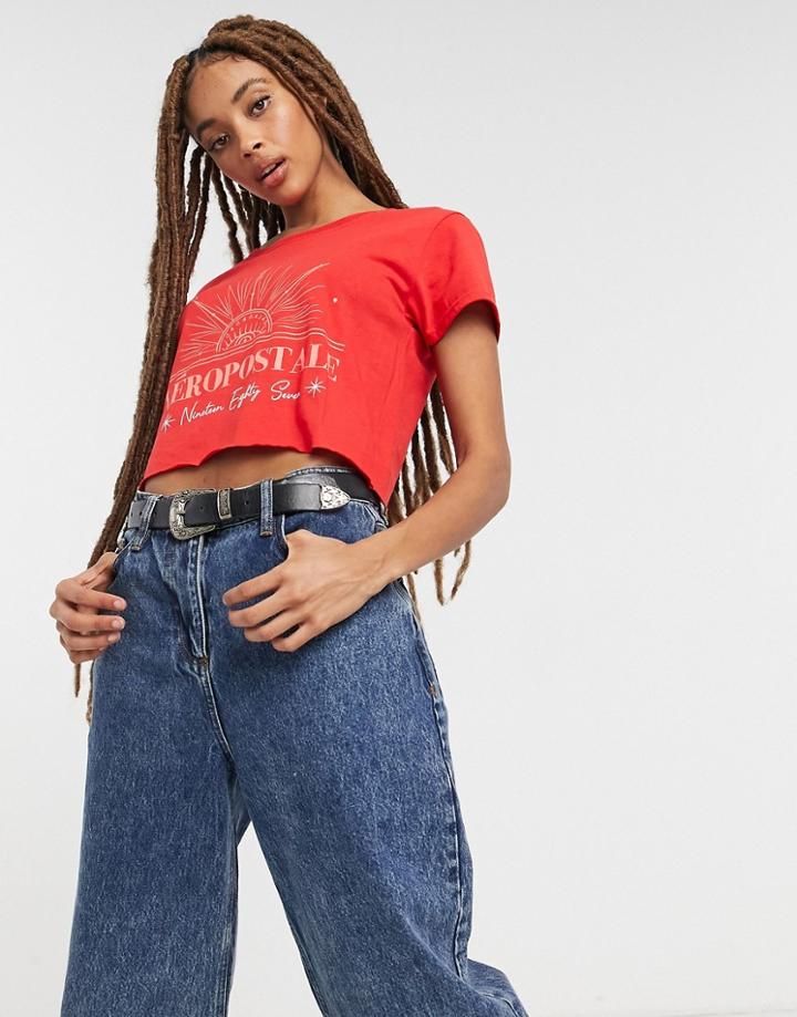 Aeropostale 87 Tee In Coral-orange