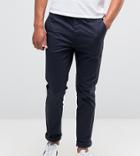 Asos Design Tall Slim Chinos In Navy - Navy